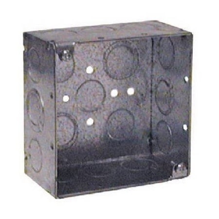 Raco Electrical Box, 30.3 cu in, Square Box Type, 2 Gangs, Steel, Square Shape 8232